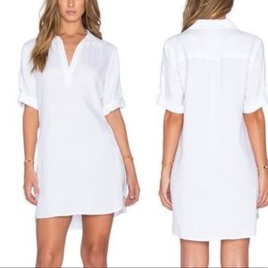 Anthropologie Cloth&Stone White Shirt Dress Latge